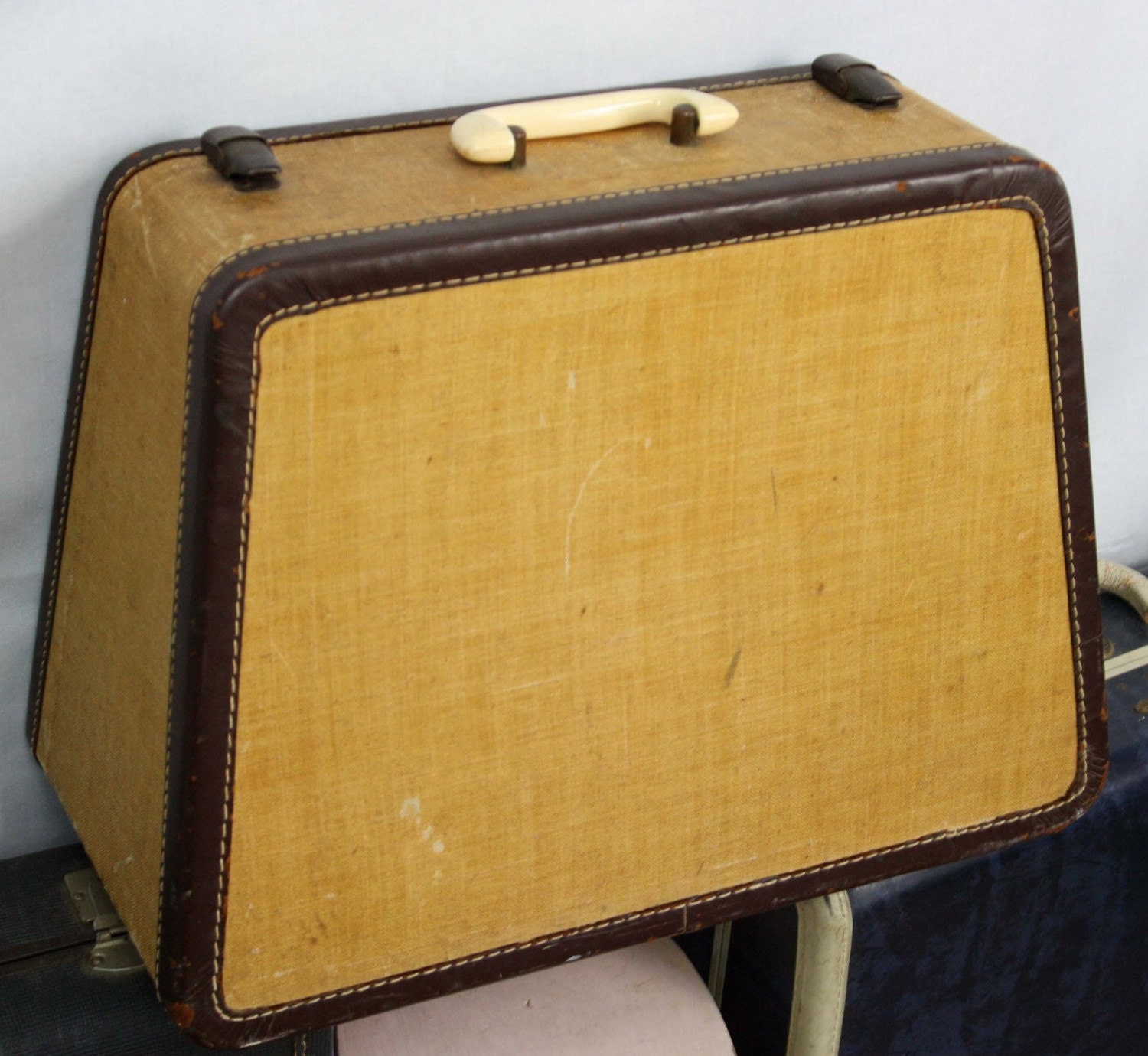 art deco suitcase in trapezoid shape