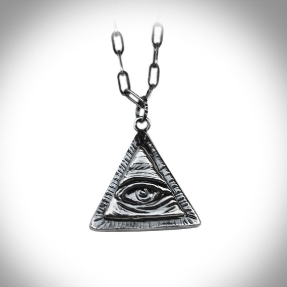 Items similar to Sterling Silver All Seeing Eye Necklace on Etsy