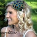 Peacock Feather Headband - Lady's Feather Headband - Peacock Eye Feather Fascintor with Vintage-style Rhinestone on Satin Headband