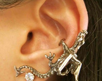 Dragon Ear Cuff Dragon Earring Bronze Dragon Climber Ear Cuff DragonEarcuff Dragon Ear Wrap Dragon Jewelry Non Pierced Earring Ear Climber