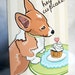 Corgi Cupcake Greeting Card