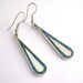 Turquoise Earrings Sterling Silver Mexico Ethnic Tear Drop Dangle Pierced Turquoise Jewelry Vintage Jewelry