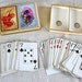 Vintage Game Cards, Vintage Playing Cards, Game Cards, Congress Playing Cards, Orange and Purple Floral Cards, Vintage Deck of Cards