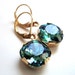 Erinite Green Cushion Cut Dangle Earrings