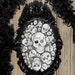 Skull painting,Vintage Mirror, SKULL ART Framed Painting, spooky mirror