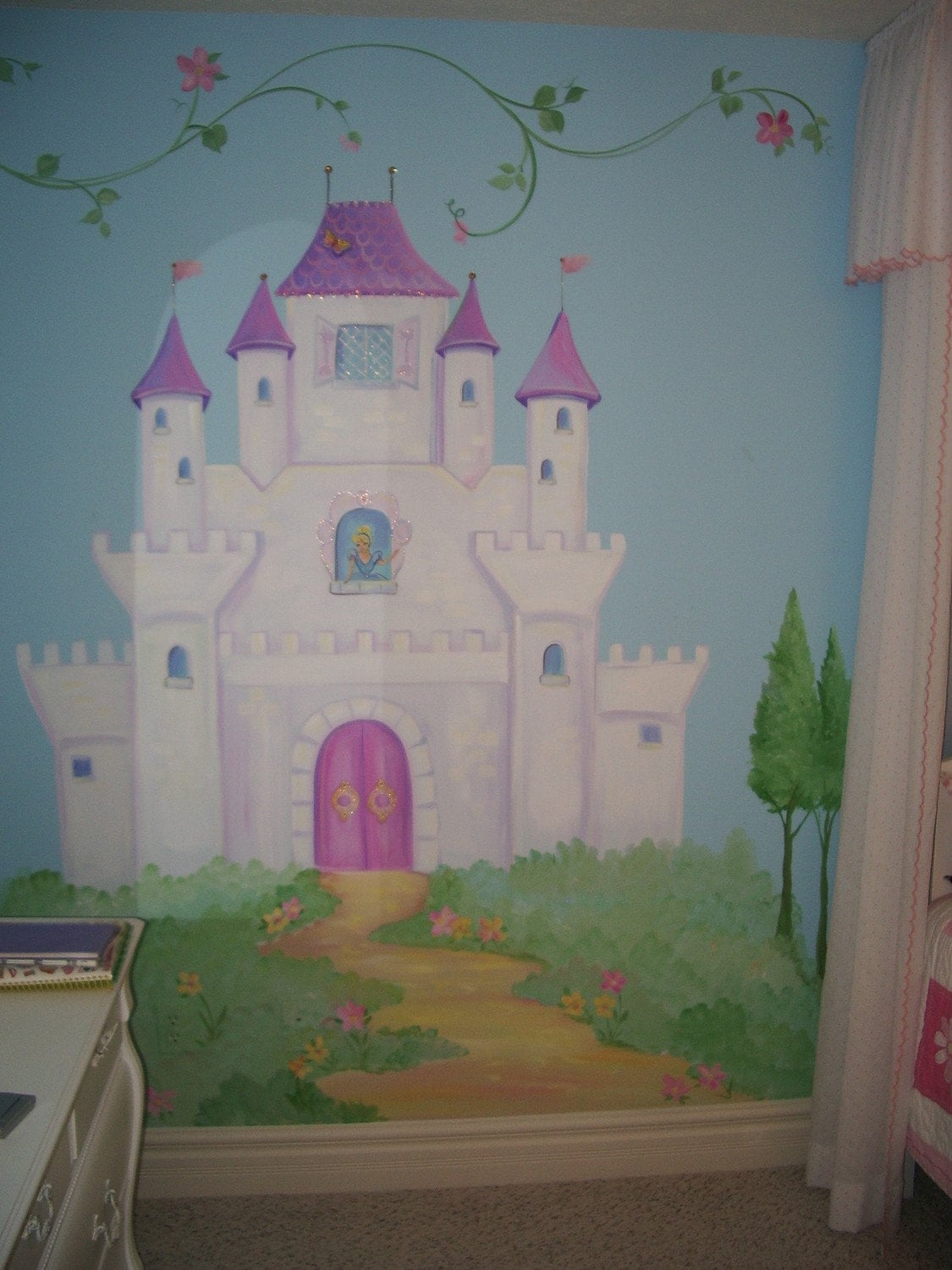 Castle Murals Castle wall art Fairy Art Fairy Tale Mural