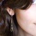 Filigree Earrings- free international shipping - Antique Brass