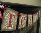 Christmas Decoration REJOICE Holiday Garland Banner Sign Il_170x135