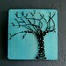 Modern String Art Wooden Tablet - Winter Oak on Cozumel