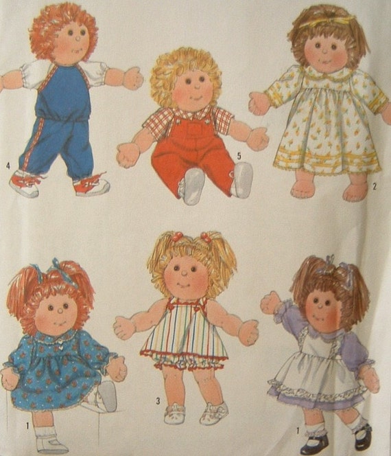 BABY DOLL CLOTHES Sewing Pattern Vintage Cabbage Patch