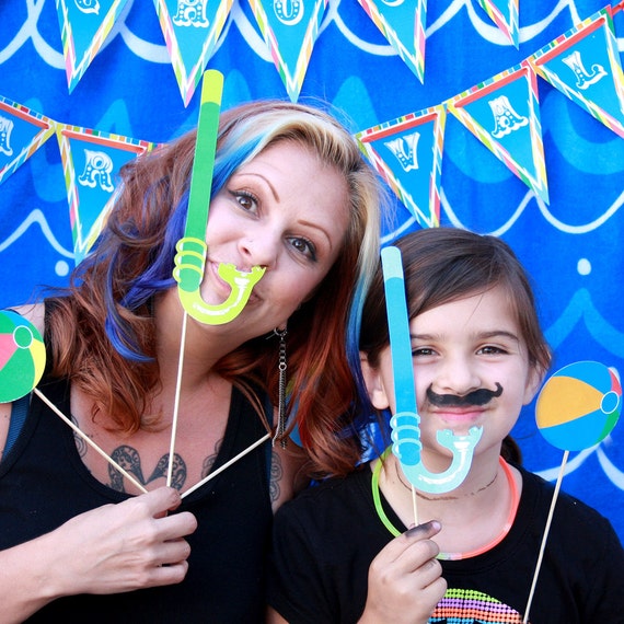 pool party photo booth props