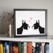 Boston Terriers in Love art print - 8x10 giclee
