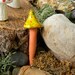 1 Yellow Mushroom miniature Stake Home Grown Ceramic Shrooms - Stake them if you wish in a terrarium or in the ground