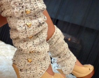 Leg Warmers with Stirrups - Oatmeal - Lots of Colors