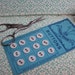Antique Buttons on Original Card White Linen Cotton Vintage Buttons German - 12 in Total