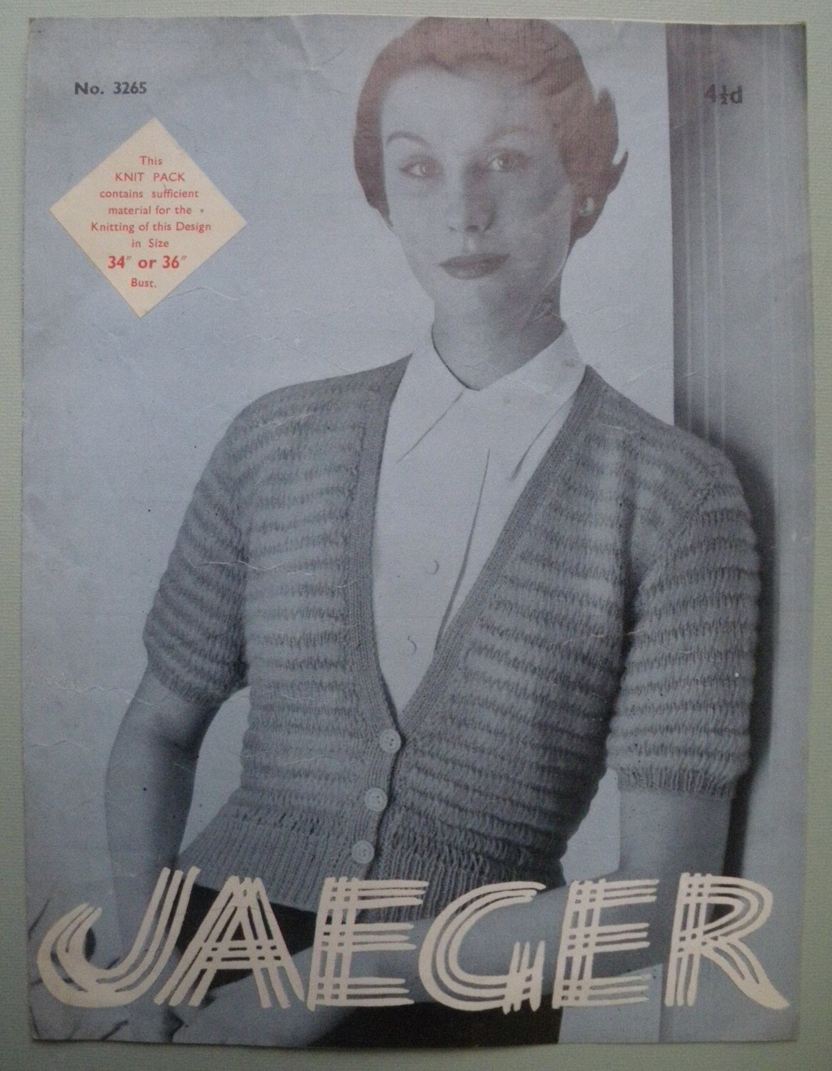 Vintage Knitting Pattern 1940s 1950s Womens by sewmuchfrippery