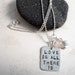 Rose Quartz, Amazonite - Love Is All There Is Sterling Silver Necklace - Handmade, Hand-stamped Pendant OOAK - 18", Free US Shipping
