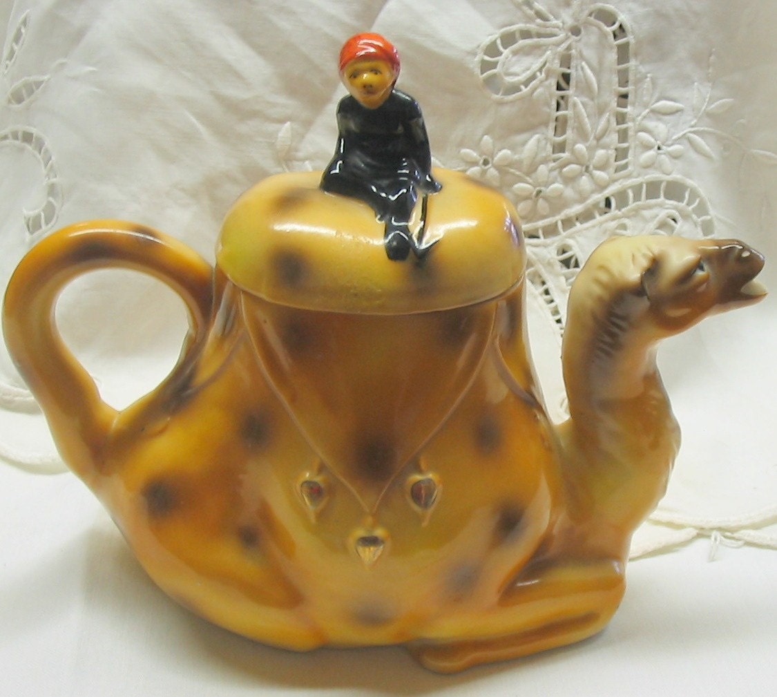 Antique Camel Teapot Vintage Japan Rare