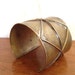 Vintage Brass Cuff Bracelet Signed Jewelry