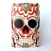 Leather iPhone (ALL) iTouch (ALL) HTC (Mozart/Desire) case - Sugar skull tattoo design