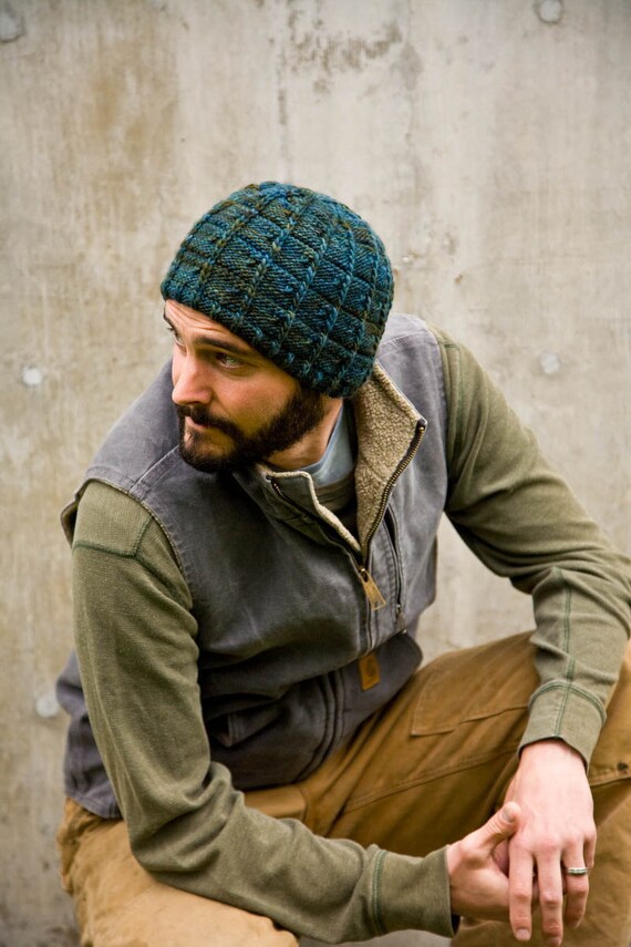 Items similar to Men's Hat Knitted Wool Camping Ready to Ship on Etsy