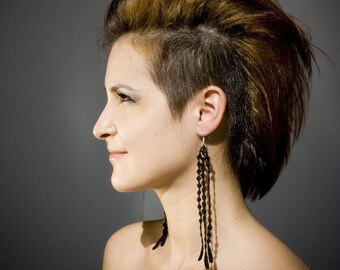Lace earrings - SEAGRASS - Black or white lace