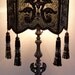 Victorian Gothic Peacock Shield Table Lamp Hand Made