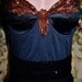 Black Corset Dress Copper Flame Fantasy size M, 36B