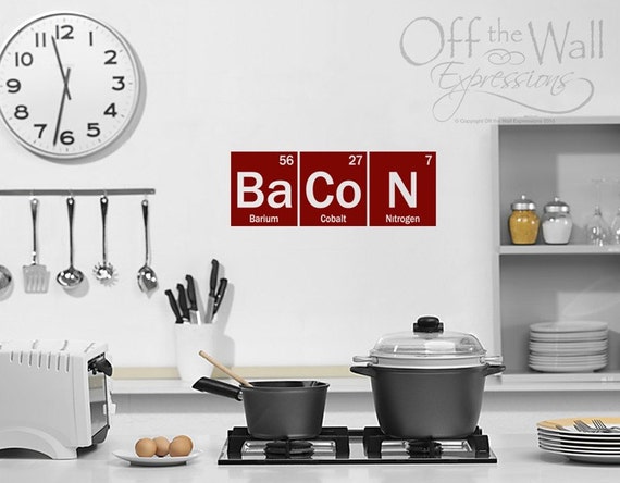 table xn periodic Bacon sticker, geekery kitchen Elements science Table Periodic Decal, table xn periodic Bacon sticker, geekery kitchen Elements science Table Periodic Decal,