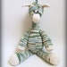 The Jolly Green Hand Knit Stuffed Giraffe - Made to Order