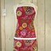 Floral Lollipop Women's Apron, Reversible Apron, Full Apron, Apron with pockets --- SALE ---