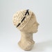 1930s White Cloche Hat: Vintage Ivory Lace Gimp Cap, Bridal Hat, Wedding Spring Summer