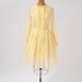 Vintage 1960's Butter Yellow Shirt Dress, Wide Skirt : Designer, Stan Herman Summer Party Day Dress Mad Men