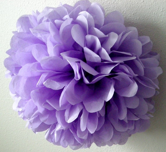 LAVENDER tissue paper pom purple wedding decorations pastel first birthday party girl baby shower bat mitzvah quinceanera sweet 16 hydrangea Il_570xn