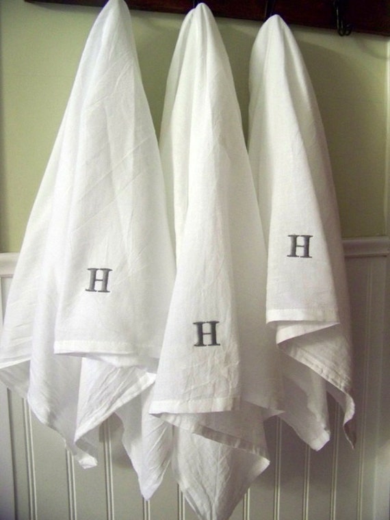 free shipping personalized tea towel embroidered