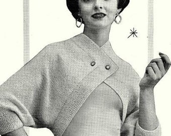 Retro Shrug Sweater Knitting Pattern 726081