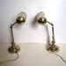 Brass Lamps Piano Lamps Vintage 80s Shabby Desk Lamps Set of 2 Gold Tone