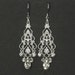 Rhinestone Chandelier Earrings -- Chandelier Bridal Earrings, Wedding Jewelry, Wedding Earrings, Silver Filigree, Rhinestones -- EMMA