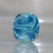 Swirling Blues Lampwork Glass Focal Bead
