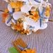 Orange Cream Bridal Bouquet Blue Starfish Tropical Wedding