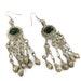 Coin gypsy dangle earrings - Vintage large, 4" long - boho ethnic tribal fusion 1970s - InVintageHeaven