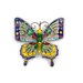 Enameled Butterfly Pendant Brooch Pin - Vintage 800 Silver - Blue Yellow Green - Ornate & Intricate - InVintageHeaven