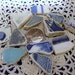 Blues Themed Vintage Ocean Tumbled Beach Sea Pottery Shards Mosaics Jewellery Newfoundland Shard Art