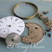 Vintage Pocket Watch Parts for use in Steampunk Jewelry by avintageobsession on etsy