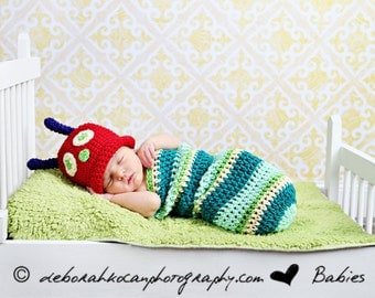 On Sale Caterpillar Photo Prop Newborn Baby Costume, Baby Halloween Costume, Baby Shower Gift