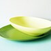 Bright Vintage Melmac Platters / Mid Century Melamine Serving Dishes / Lemon and Avocado Kitchen Platters / Retro Melamine