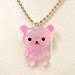 LAST ONE Sweet Lolita Bear Necklace Pastel Purple Glitter Charm