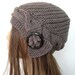 Knit hat Womens Hat - Winter Hat Handmade Women Accessories Cloche Hat in taupe buckle - winter Accessories Winter fashion
