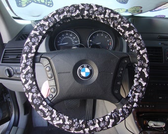 Handmade Steering Wheel Cover puppy dog bones