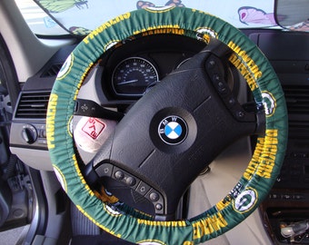 Handmade Steering Wheel Cover nfl green bay packers football